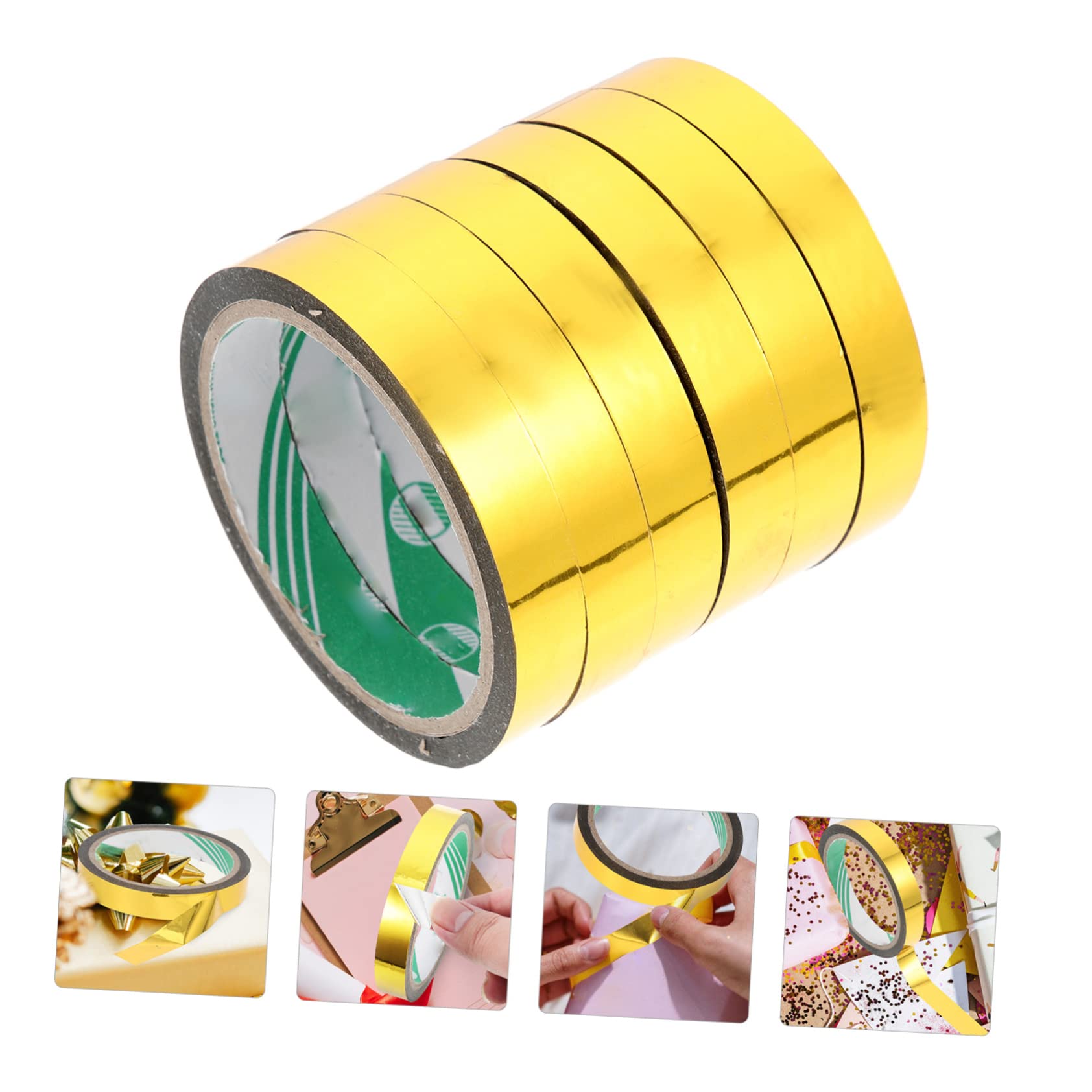jojofuny 2 Sätze Gold Spiegel Klebeband Diy Metallic Washi Tape Für Kreative Bastelprojekte Dekoratives Klebeband Für Kunst Und Geschenkverpackungen 6 Rollen * 2