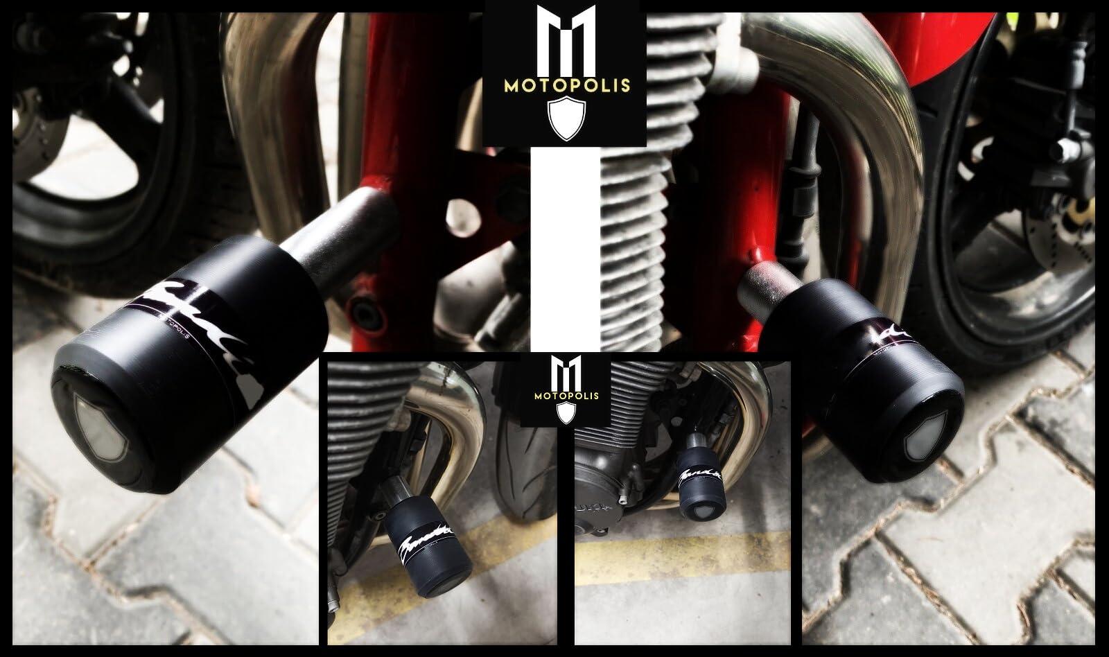 Crash Pads Protecteurs Bobbins Sliders Suzuki GSF 600 / 1200 Bandit 96-05 – Tampons Antichute Noir, Installation Facile