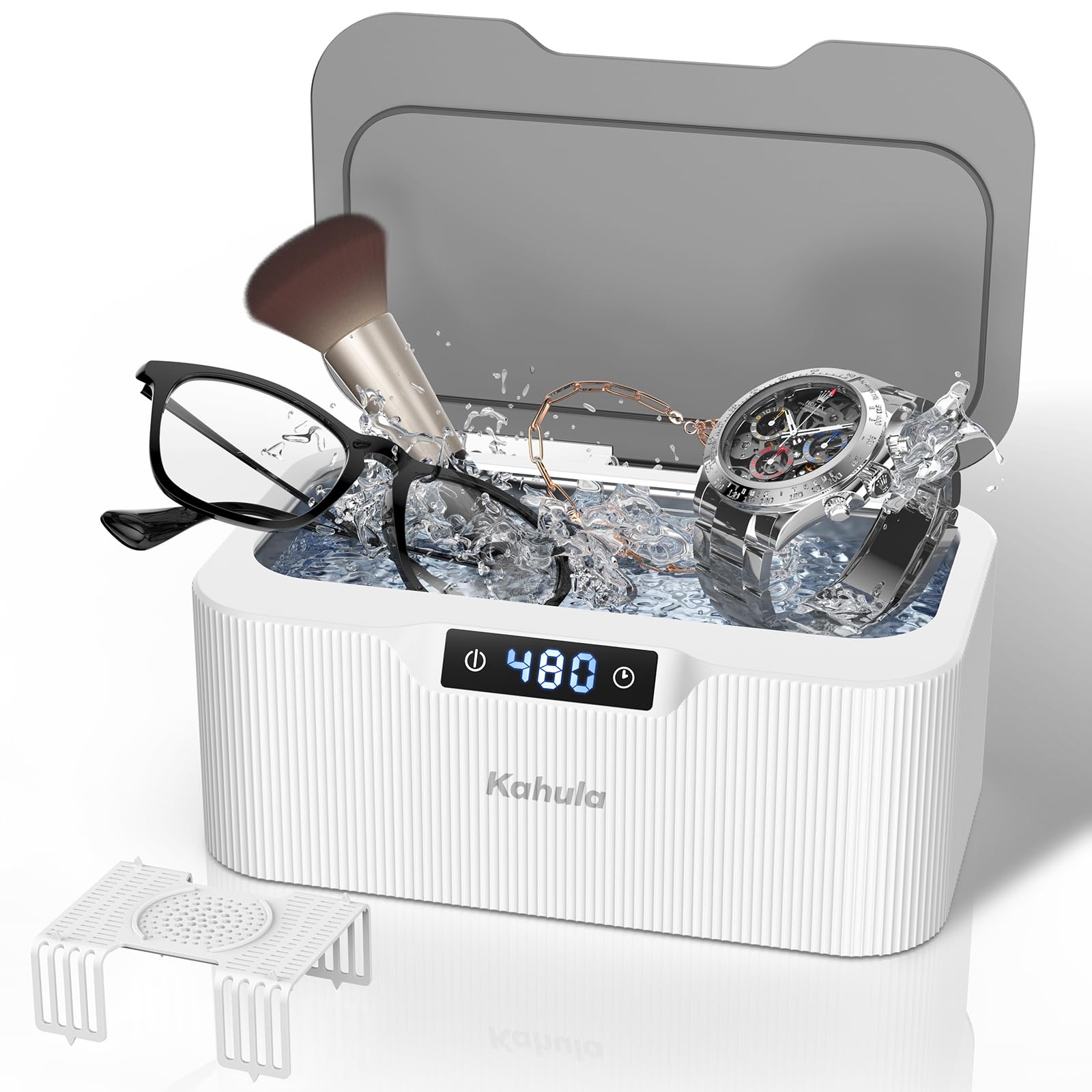kahula Ultrasonic Cleaner Machine Ultrasonic Jewelry Cleaner Machine With Digital Timer For Glasses, Ring, Earring, Necklaces, Jewelry,Watch Strap