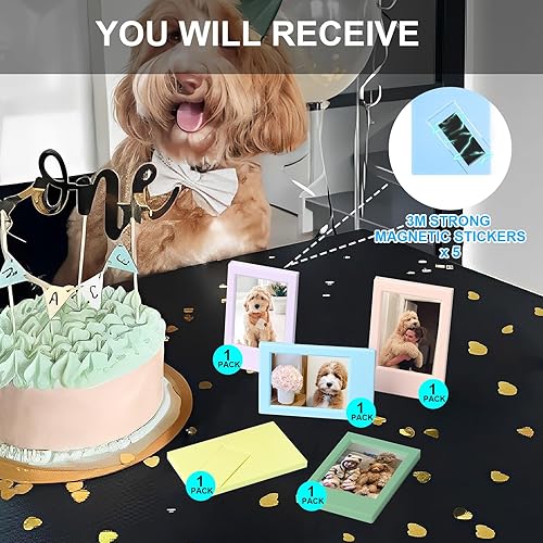 Vista 60 de WOGOZAN Mini marcos de fotos de 3 pulgadas para Fujifilm Instax Mini 12/11/99/90/9/8/7+/EVO Classic Polaroid 2.15 x 3.4 pulgadas, tamaño cartera