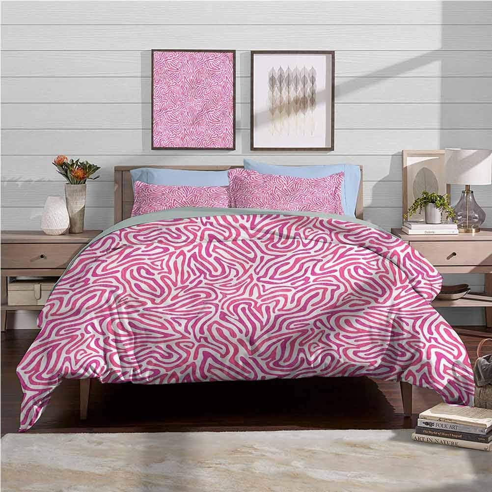 vsunburst Bedding Duvet Cover Set Pink Zebra Crib Bedding Sets Curvy Lines Funky for