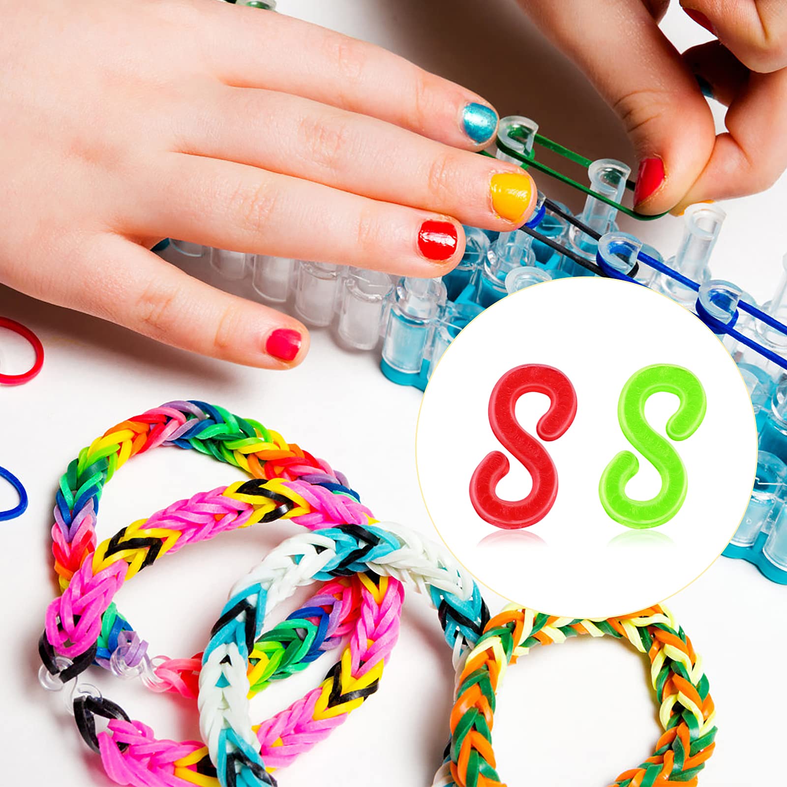 1000 Bunte S-Clips Für Loom-Bänder – DIY-Verbindungsclips Für Armbänder, Halsketten, Bastelsets