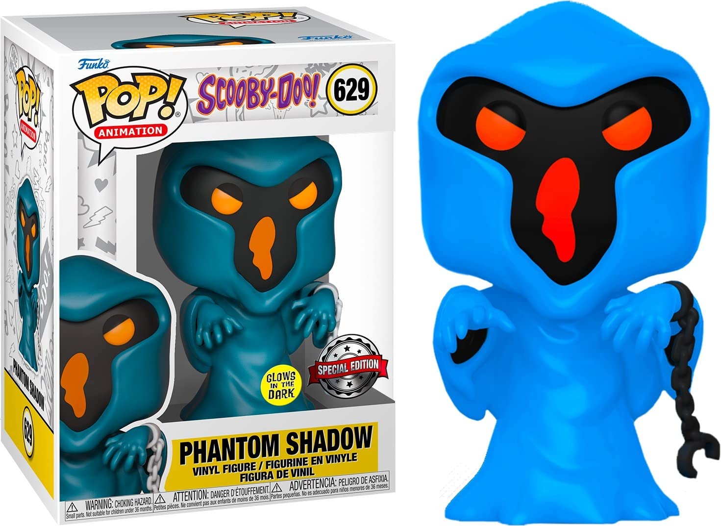 POP! Animation Scooby Doo: Glow in The Dark Phantom Shadow Gemini Collectibles Exclusive Vinyl Figure