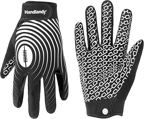Miniatura 1 de HANDLANDY Guantes de fútbol juvenil, guantes de receptor adhesivo para niños, guantes de fútbol súper agarre, el mejor regalo para niños y niñas