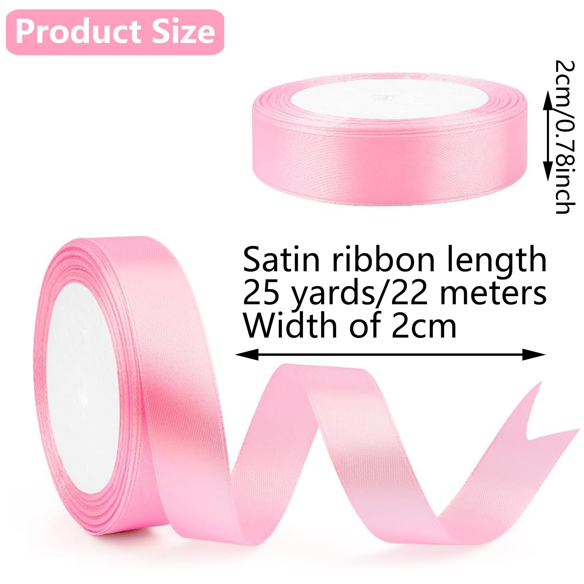 Nastro Di Raso Viola - 22 Metri, Larghezza 20 Mm, Per Regali E Decorazioni - Foto 6