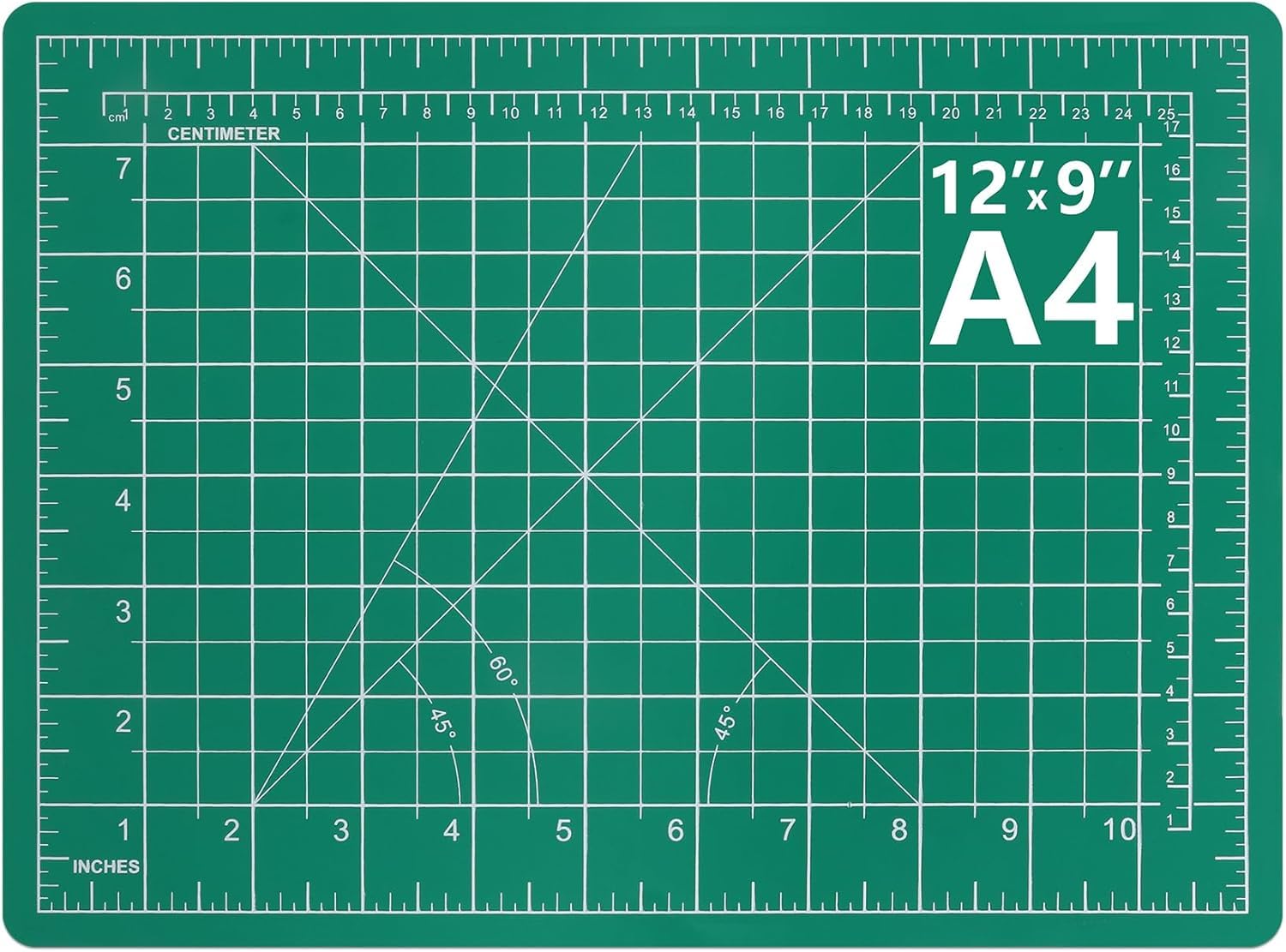 VERAT Self Healing Cutting Mat for Sewing, Self Healing Double Sided Quilting Crafts Mat - Fabric Cutting Mat - Non Slip Surface - Rotary Cutting Board Green Mat (A4)