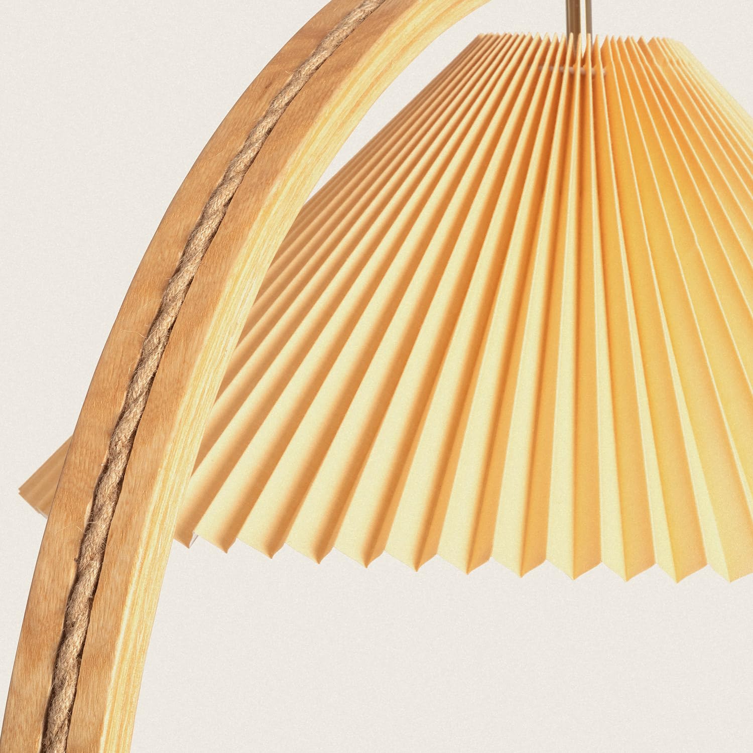LEDKIA Lampada da Terra Legno Luanda Arancione