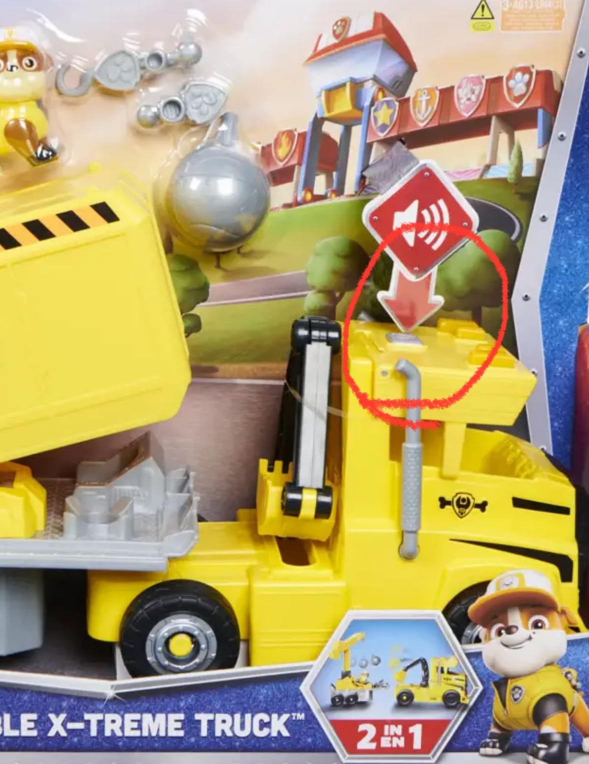 Rubbles Rig Paw Patrol Rubble Big Rig Vehicle with Collectible Action Figure ...