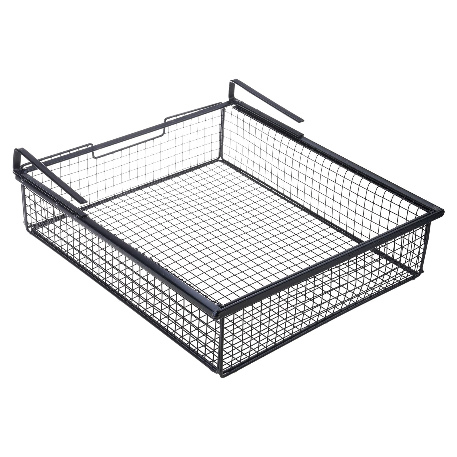 HZBB Hanging Pullout Drawer Multifunction Bedroom Storage Solution Metal Clothing Pull Out Basket Under Shelf Storage Basket Rustproof Wardrobe Shelf