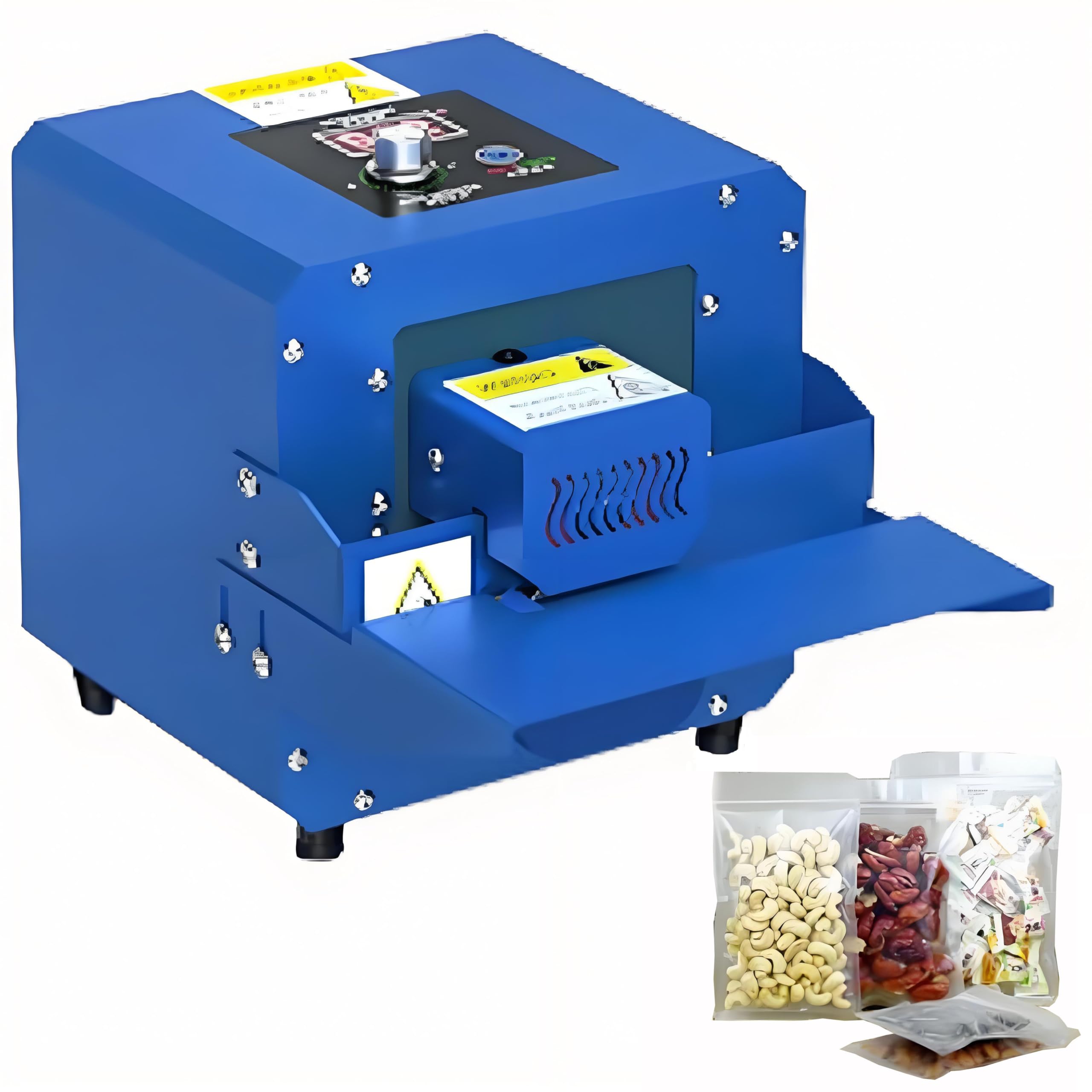 Máquina automática de Sellado térmico de Bolsas de plástico, selladora de Banda, envasadora automática de Alimentos de 5 m/min, para Bolsas de PVC, Bolsas de Aluminio y Bolsas de Papel Kraft.