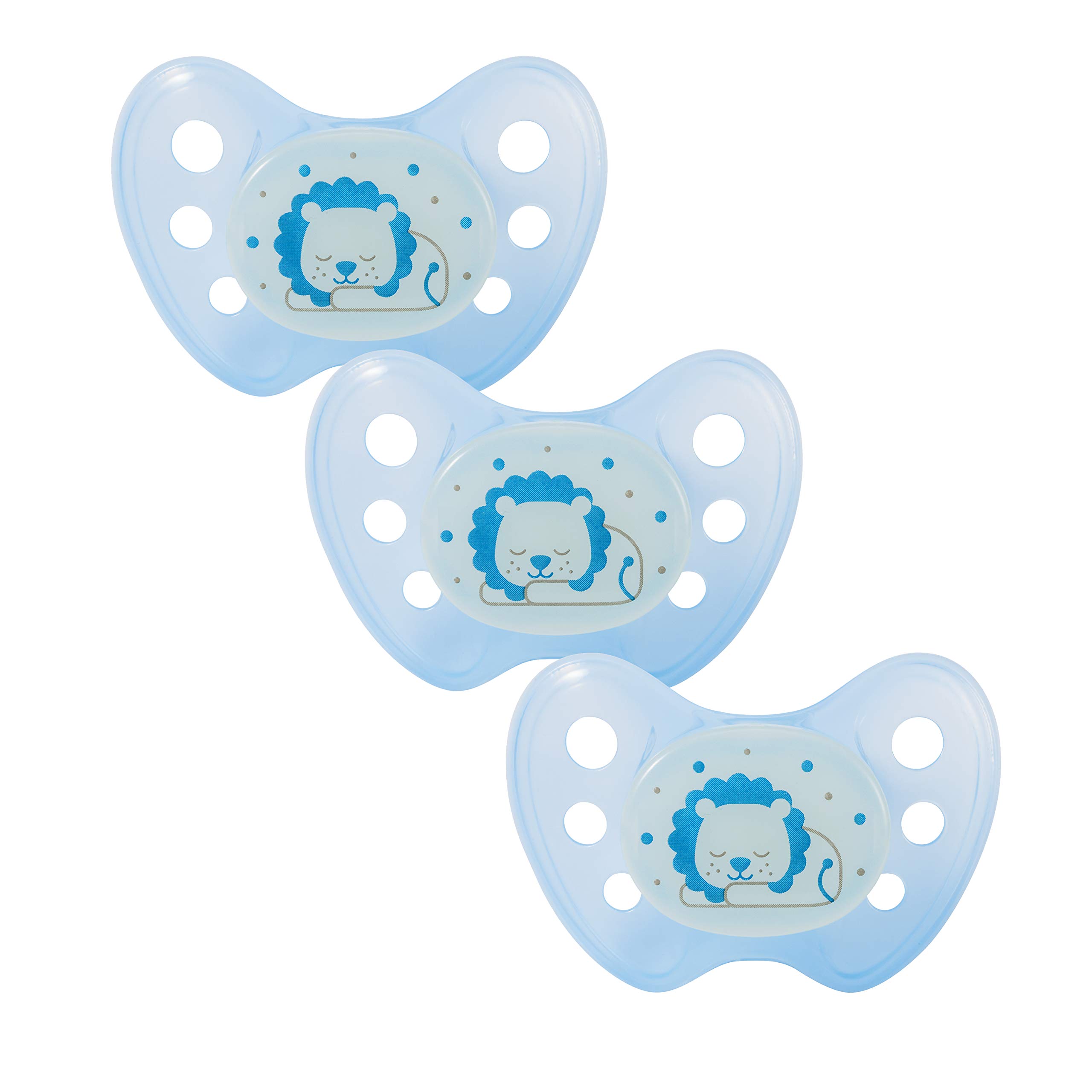 dentistar Night Silicone Soother Set of 3 - Size 3, from 14 Months - Silicone Soother with Dental Step - Glow in The Dark Baby Dummy - Made in Germany - Star, Pink — view 12