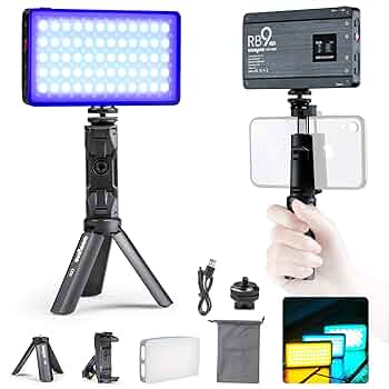 LEDビデオライト 撮影ライト 2800-6500K 調光可能 スマホホルダー付 LEDビデオライト 撮影ライト 2800-6500K 調光可能 スマホホルダー付