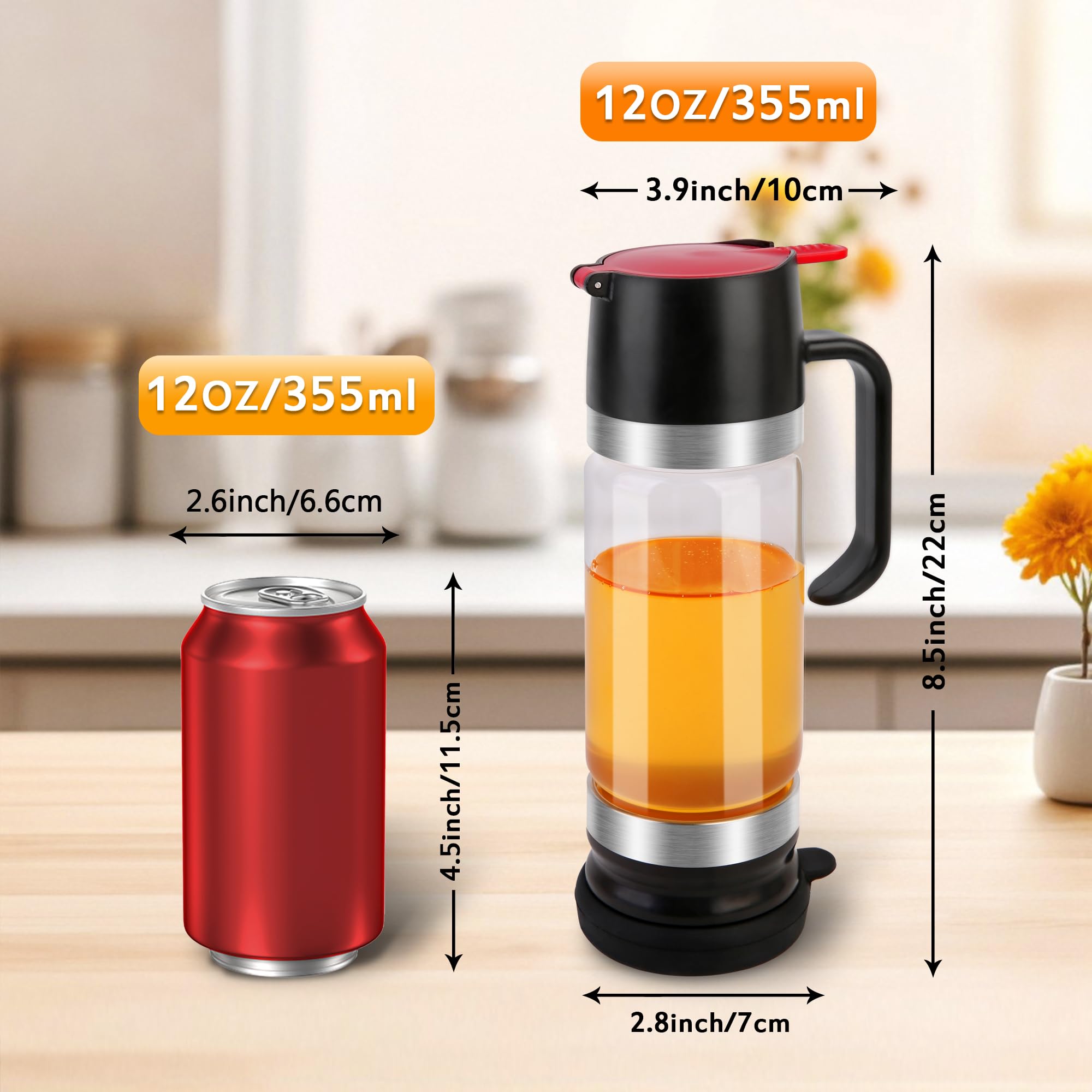 Dispenser Miele In Vetro 350ml - Design Antigoccia, Con Manico, Per Sciroppi E Salse - Foto 4