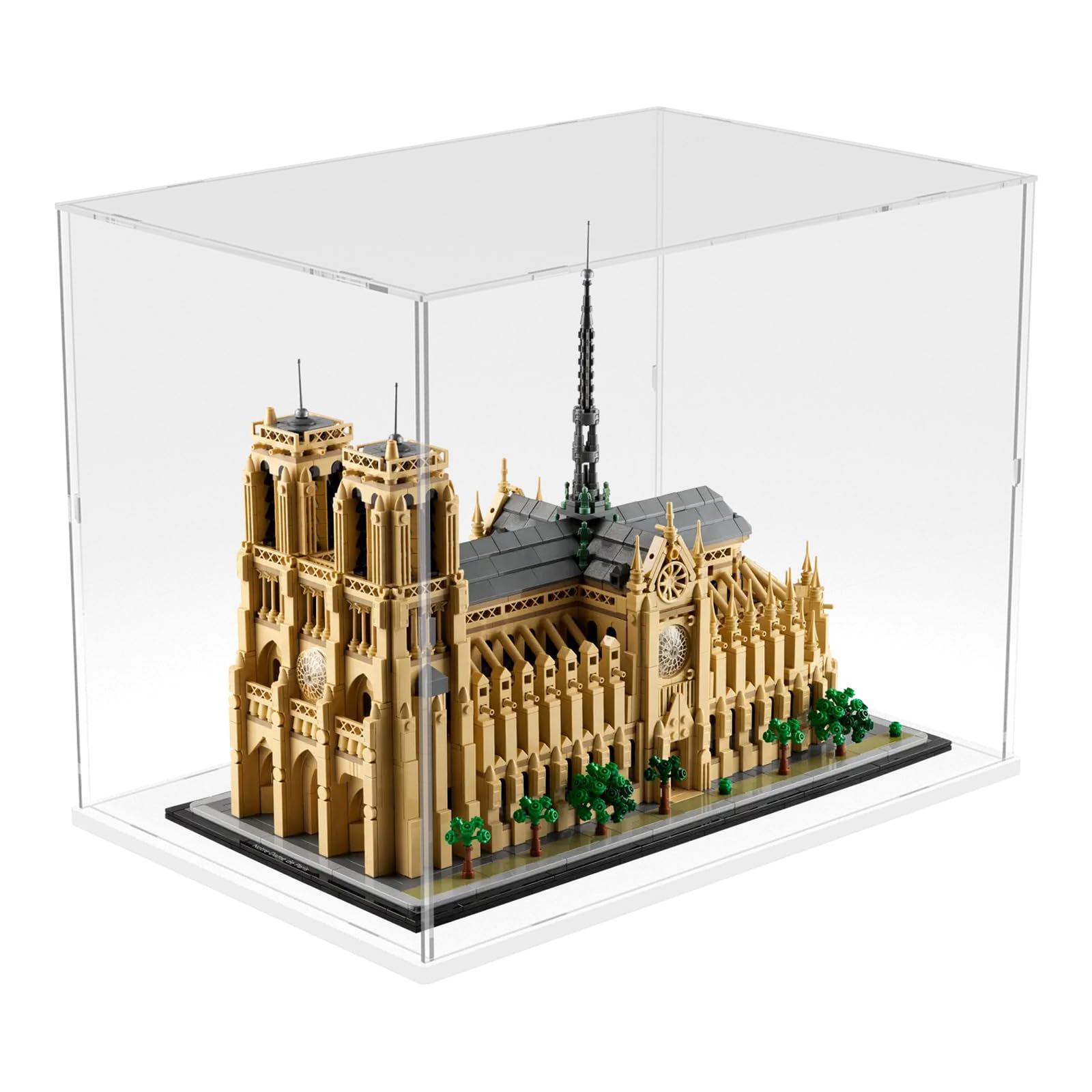 Nynelly Acrylic Display Case for Lego Notre Dame 21061 for Lego Bowser 71411 Models Figures