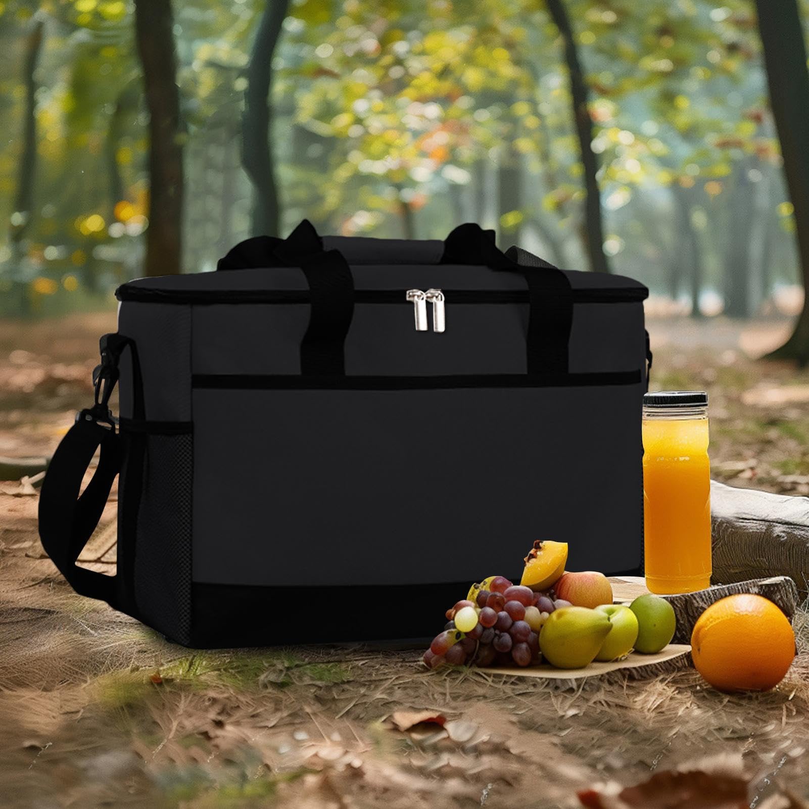 Thermotasche, Camping-Kühltasche für kalte Lebensmittel, 35 l, mit Schultergurt, hält Kälte und Wärme für Reisen im Wohnmobil