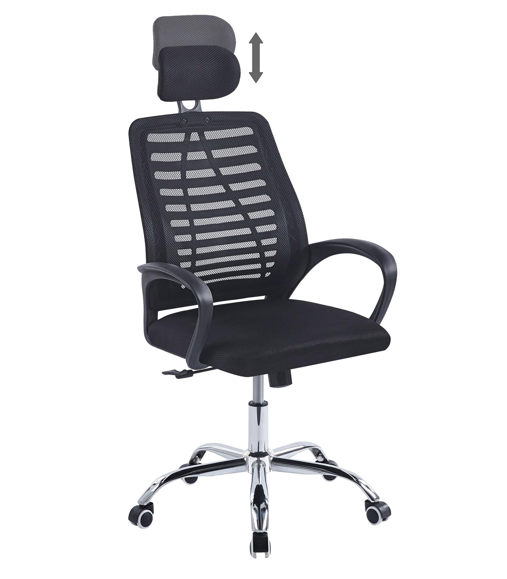 IlGruppone Sedia Direzionale Da Ufficio Schienale In Rete Regolabile In Altezza,Girevole Inclinazione Ad Ondeggiamento Pistone Gas Traspirante,Supporto Lombare Poggiatesta Elegante Ergonomica,