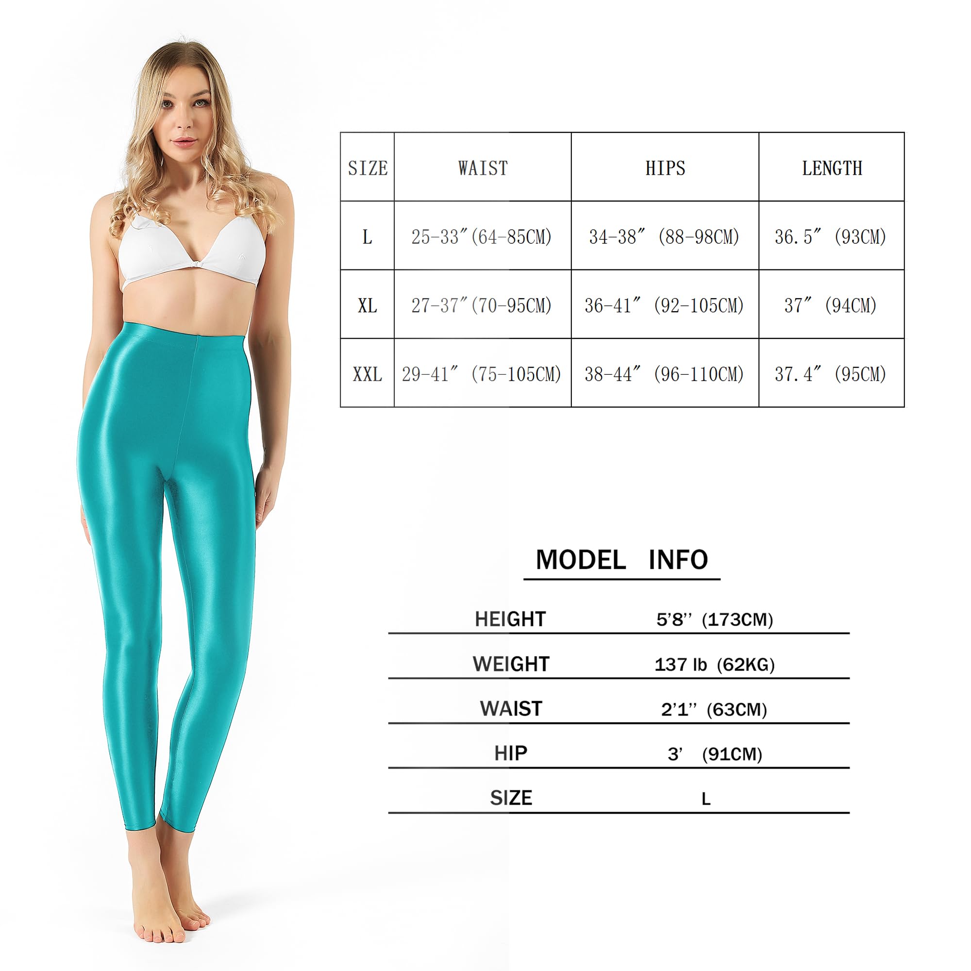 Legginsy treningowe z wysokim stanem w rozmiarze plus size błyszczące spodnie do pilatesu błyszczące rajstopy do jogi dla kobiet