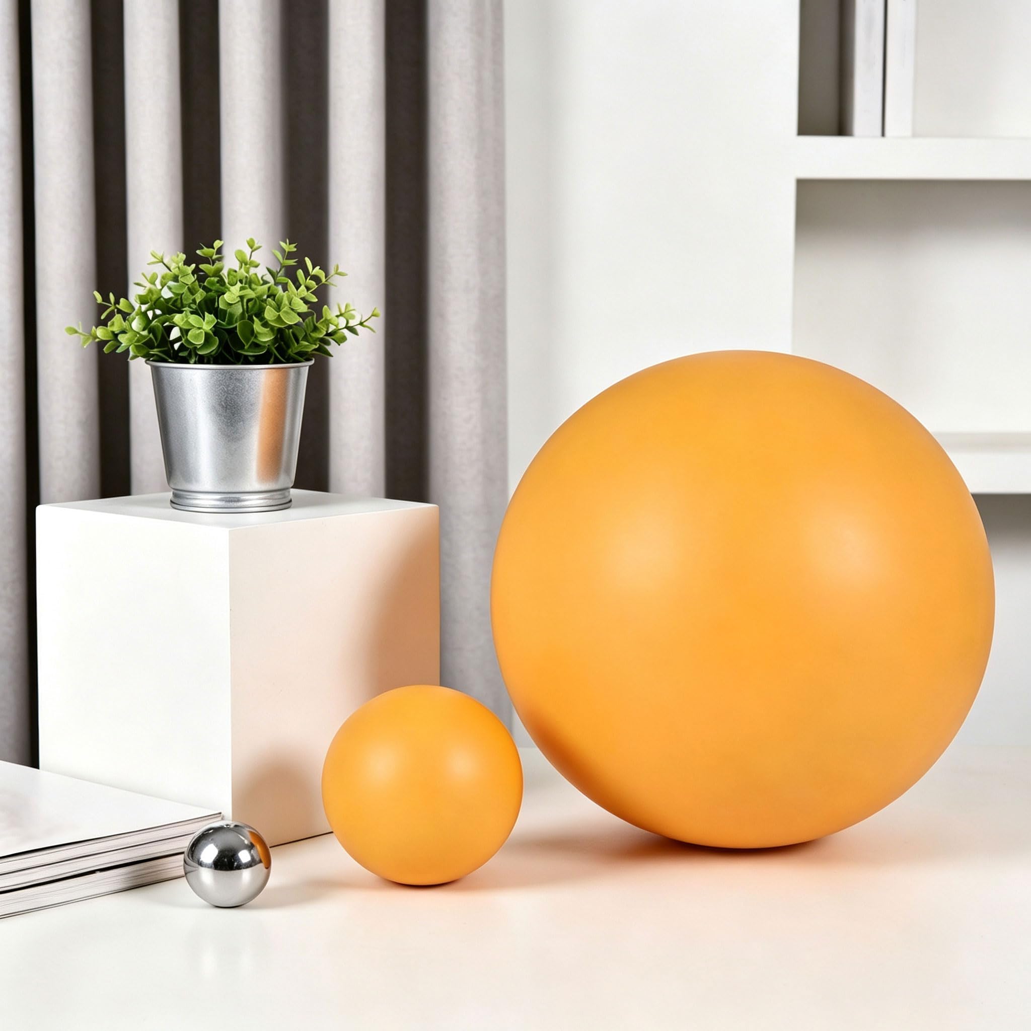 Sfera Giardino Giallo Opaco – Globo Decorativo 1 Pezzo