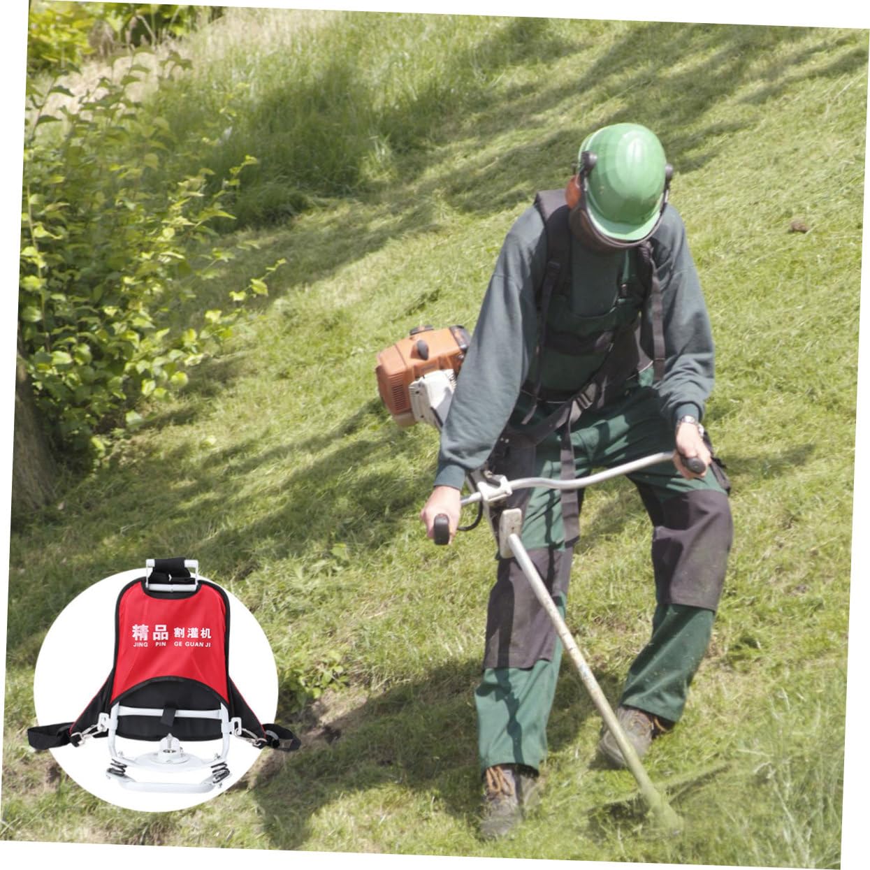 Supporto per Decespugliatore Telaio per Motore Tempi e Tempi Accessorio Trimmer Back Frame per Giardinaggio Leggero e Antiscivolo per Domestico e Te