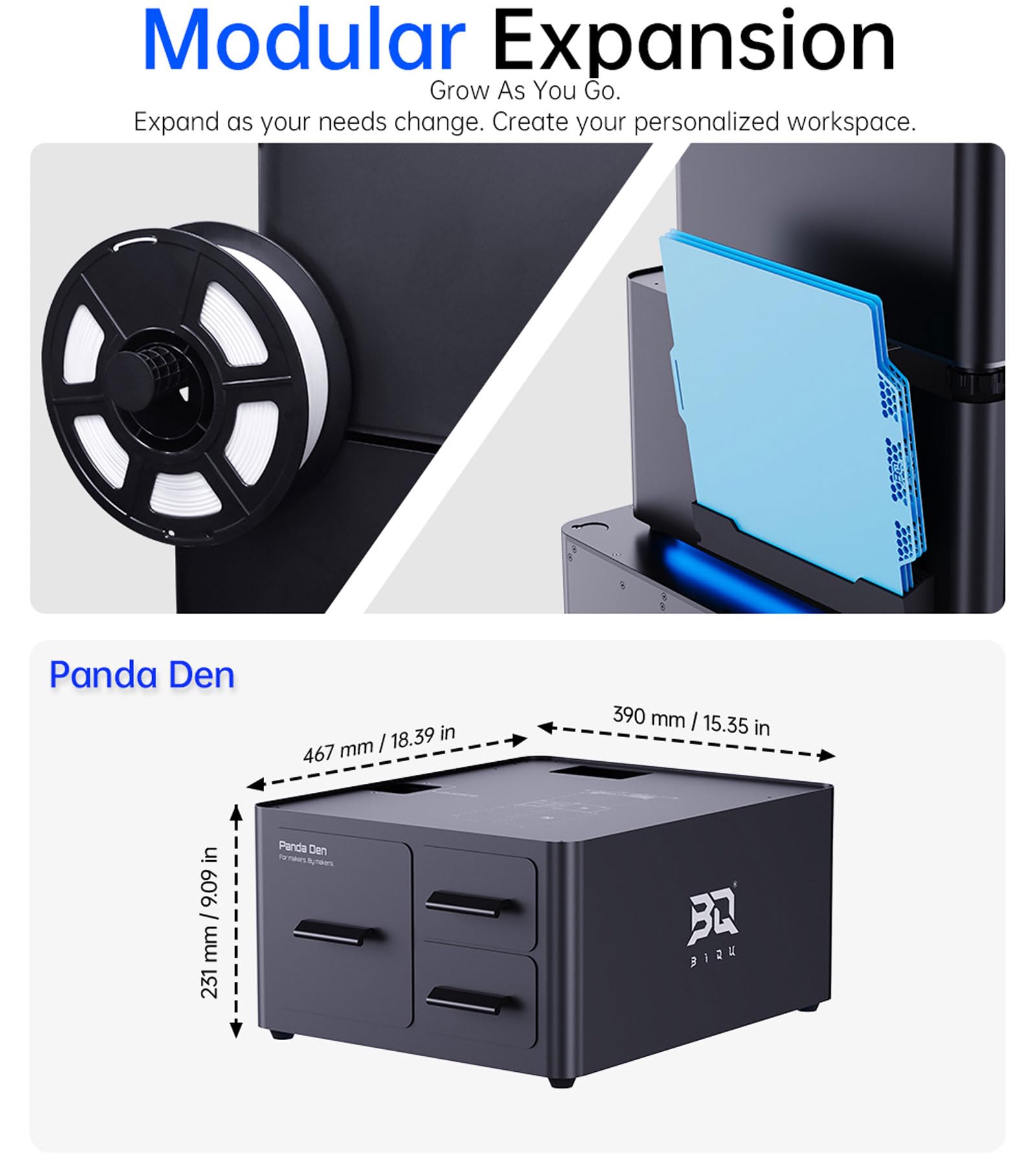 Amazon.com: BIQU Panda Den for Bambu-Lab P1S P2S P1P X1C X1E A1 A1