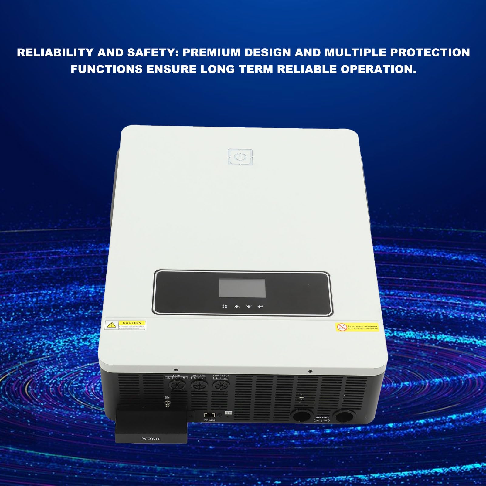 Aramox Hybrydowy Inwerter Solarny o Mocy 8,2 KW, Falownik Solarny o Czystej Fali Sinusoidalnej ze Stopu Aluminium, 48 V AC 230 V z Wyświetlaczem LCD, Stabilna Moc Wyjściowa 3 Tryby Ochrony do Użytku