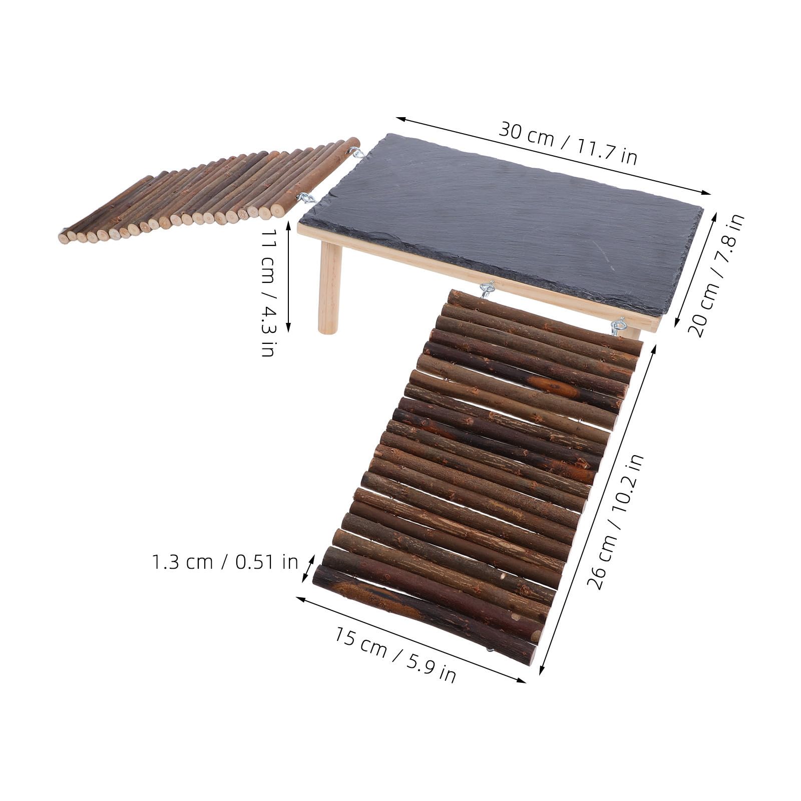 NUOBESTY Plataforma para Reptiles y Dragón Barbudo Rampa