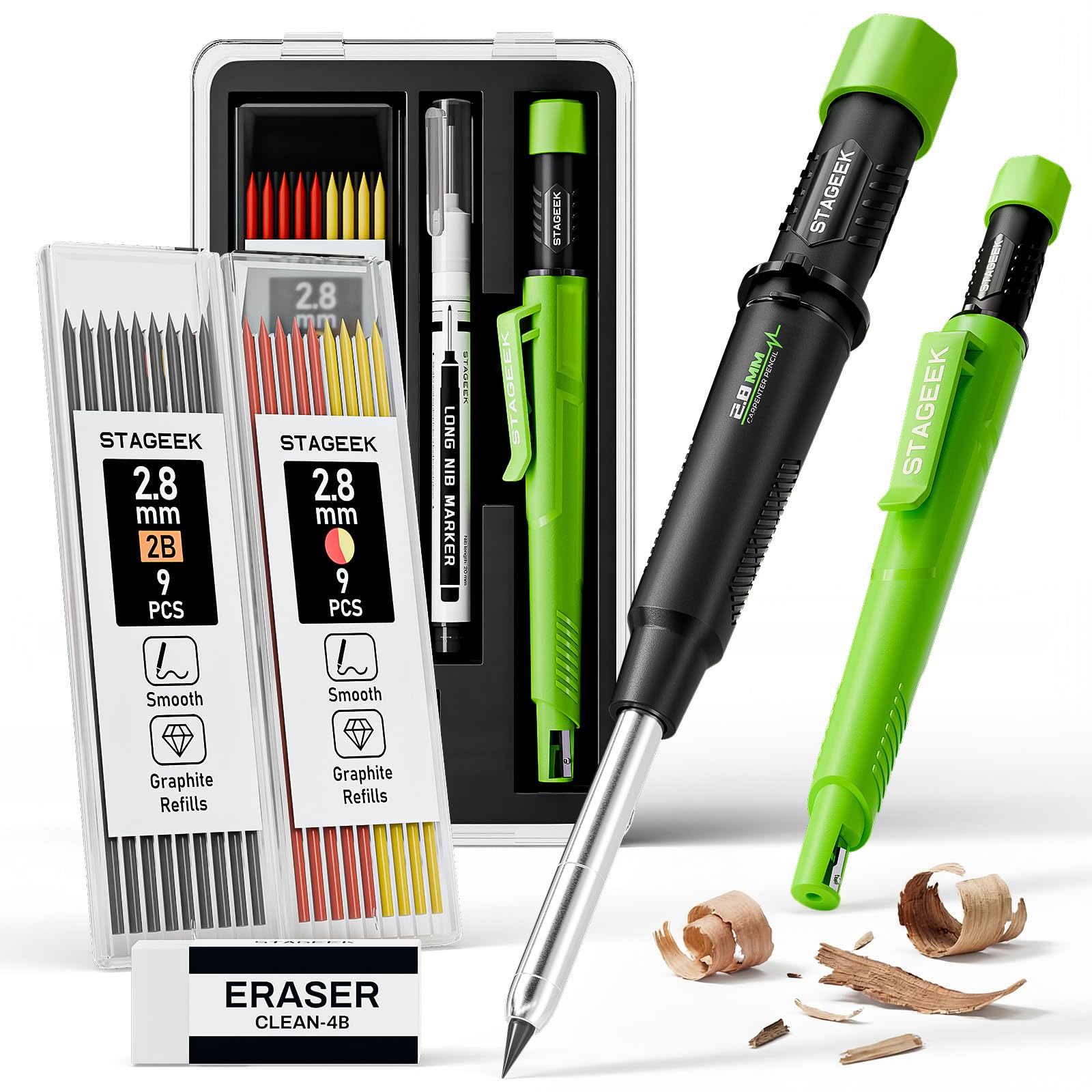 STAGEEK 2.8mm Mechanical Carpenter Pencils with Sharpener, 2 Pack — Amazon image 11