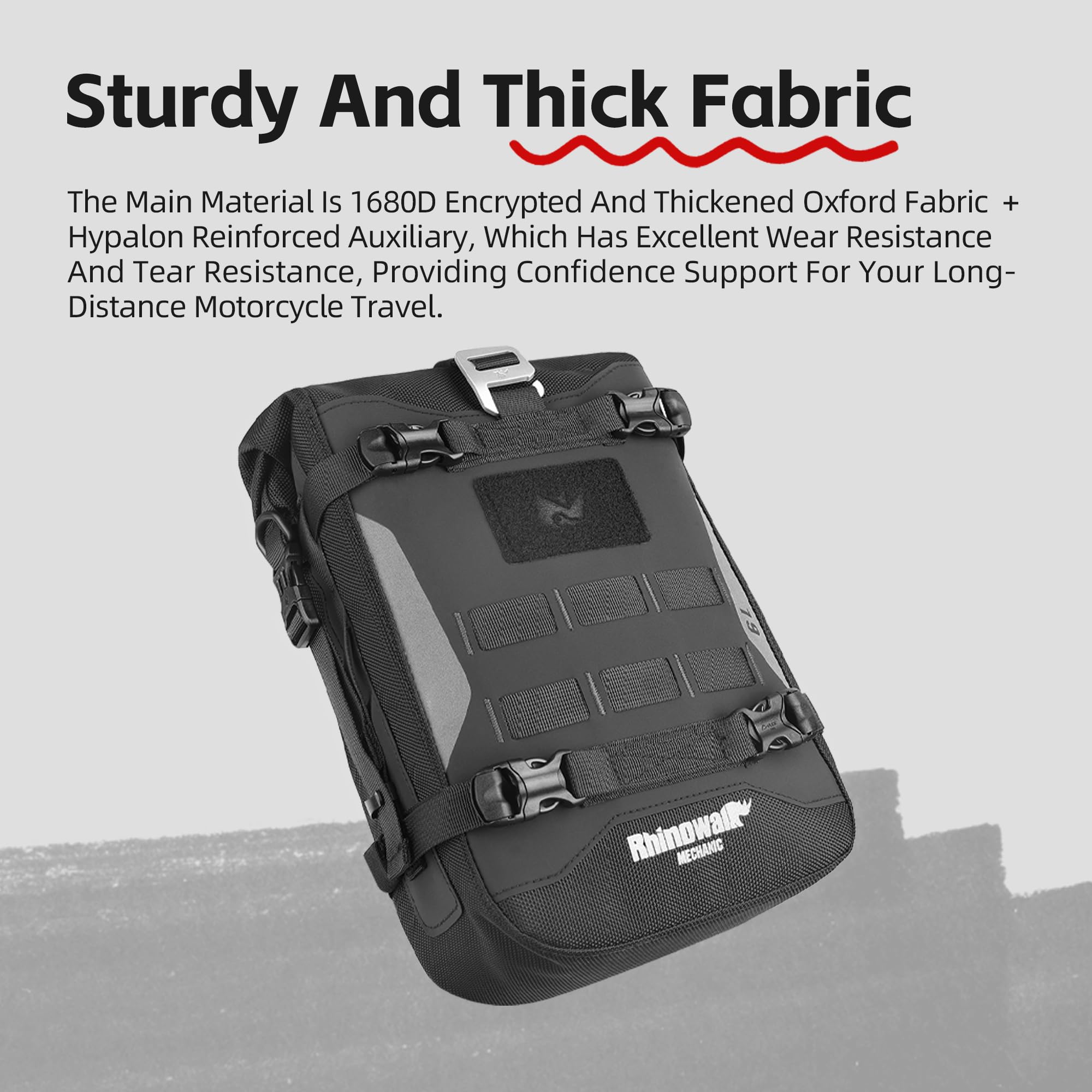Rhinowalk Motorrad Sturzbügel Tasche – wasserdichte & Erweiterbare Satteltasche mit Schultergurt – Einzeltasche (1 Stück)