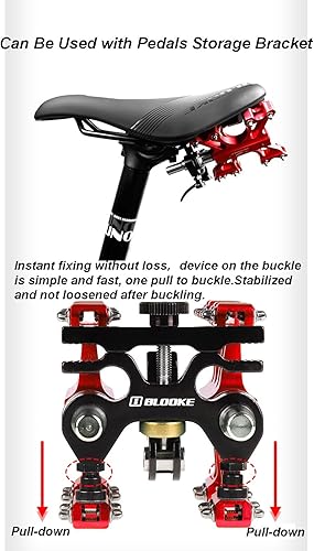 Miniatura 7 de Pedales ultraligeros MTB 916 pulgadas aleación de aluminio CNC liberación rápida hebilla pedales 3 rodamientos sellados con pedales soporte de