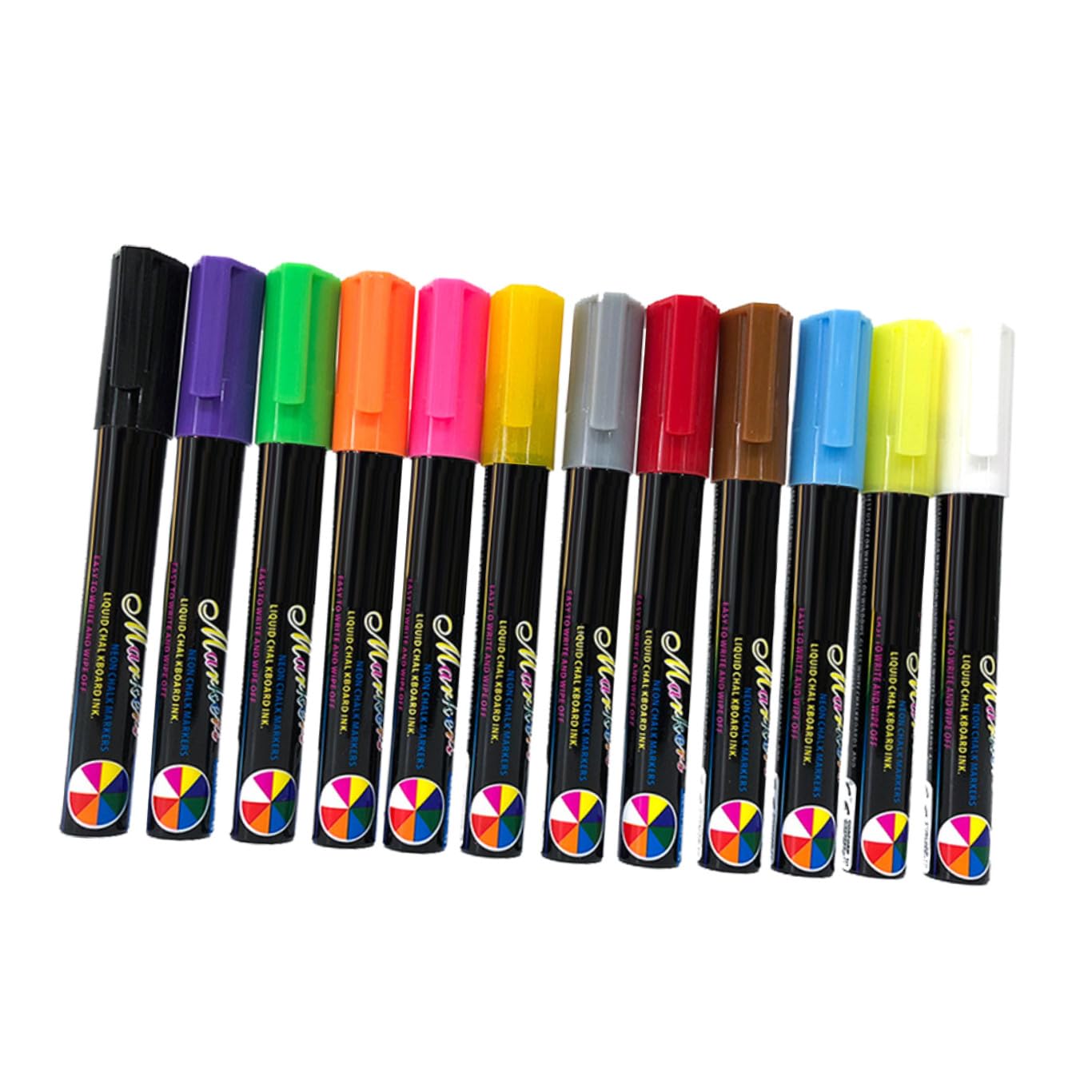 OSALADI 12 Stück Erasable Chalk Markers Flüssige Kreidemarker für Tafel Wiederverwendbare Marker für Kreative Projekte Ergonomisches Design und Staubfrei