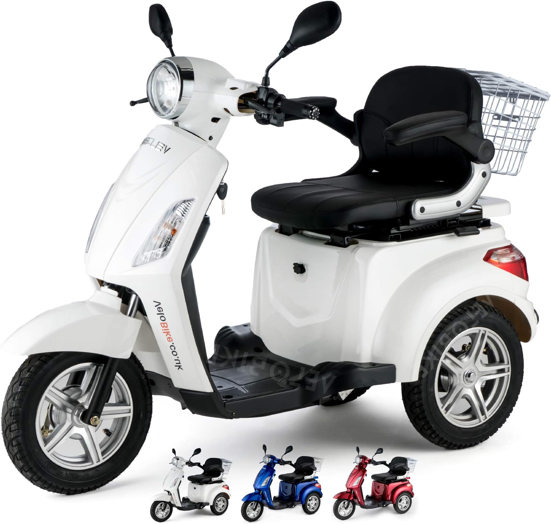 – Veleco ® Zt 15 Classic 3-Wheel Mobility Vehicle with High Capacity Battery (45-60 Km), Full Suspension, Led Lighting and Extra Mobility Vehicle Rain Cover
