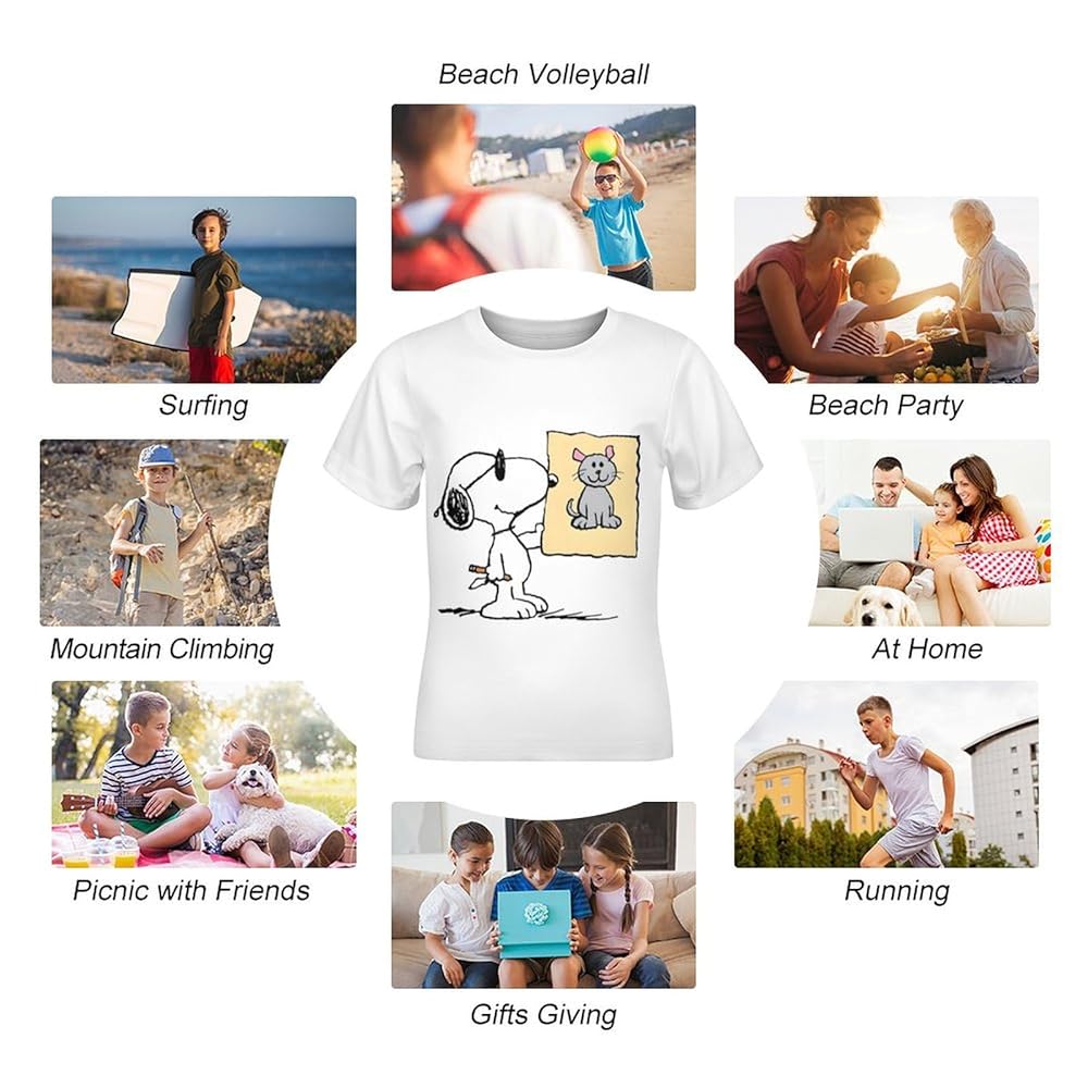 スヌーピー とファーロンのTシャツ PEANUTSのメンバー、フリーダの飼い猫“ファーロン