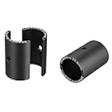 X AUTOHAUX 2 Pair Bike Handlebar Shim 25.4 to 31.8mm Shim Bicycle Handlebar Stem Shim Adapter Size Reducer Sleeve Spacers Clamp Fixed Gear for MTB Road Cycling Aluminum Alloy Black