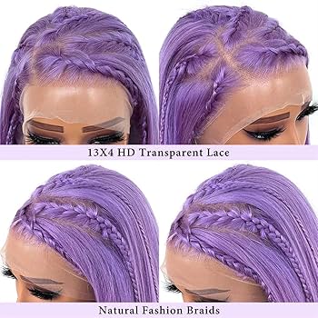 Amazon.com : Ubetta Lilac Purple Wig Human Hair, 13x6 Lace