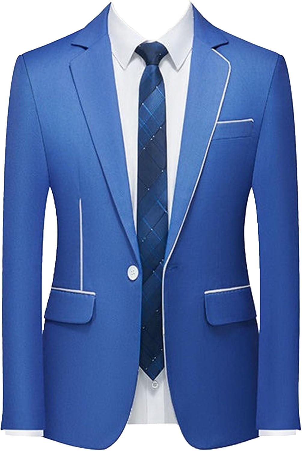 Men's Slim Fit Korean Trend Blazer Lightweight Homecoming Daily Sport Coat One Button Slim Fit Suit Jackets