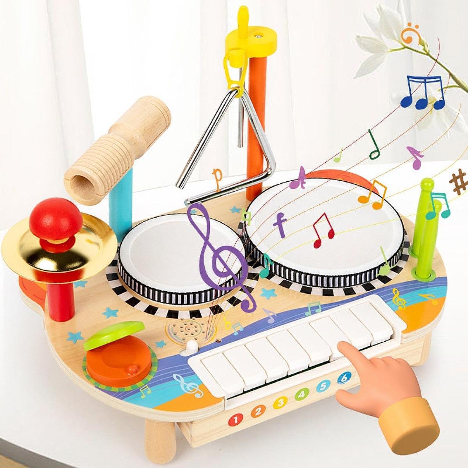 Giocattoli per batteria elettronica per pianoforte che offrono | sonore coinvolgenti, sviluppano le capacità motorie fini nei giovani musicisti, regali per batteria per bambini dai 3 ai 6