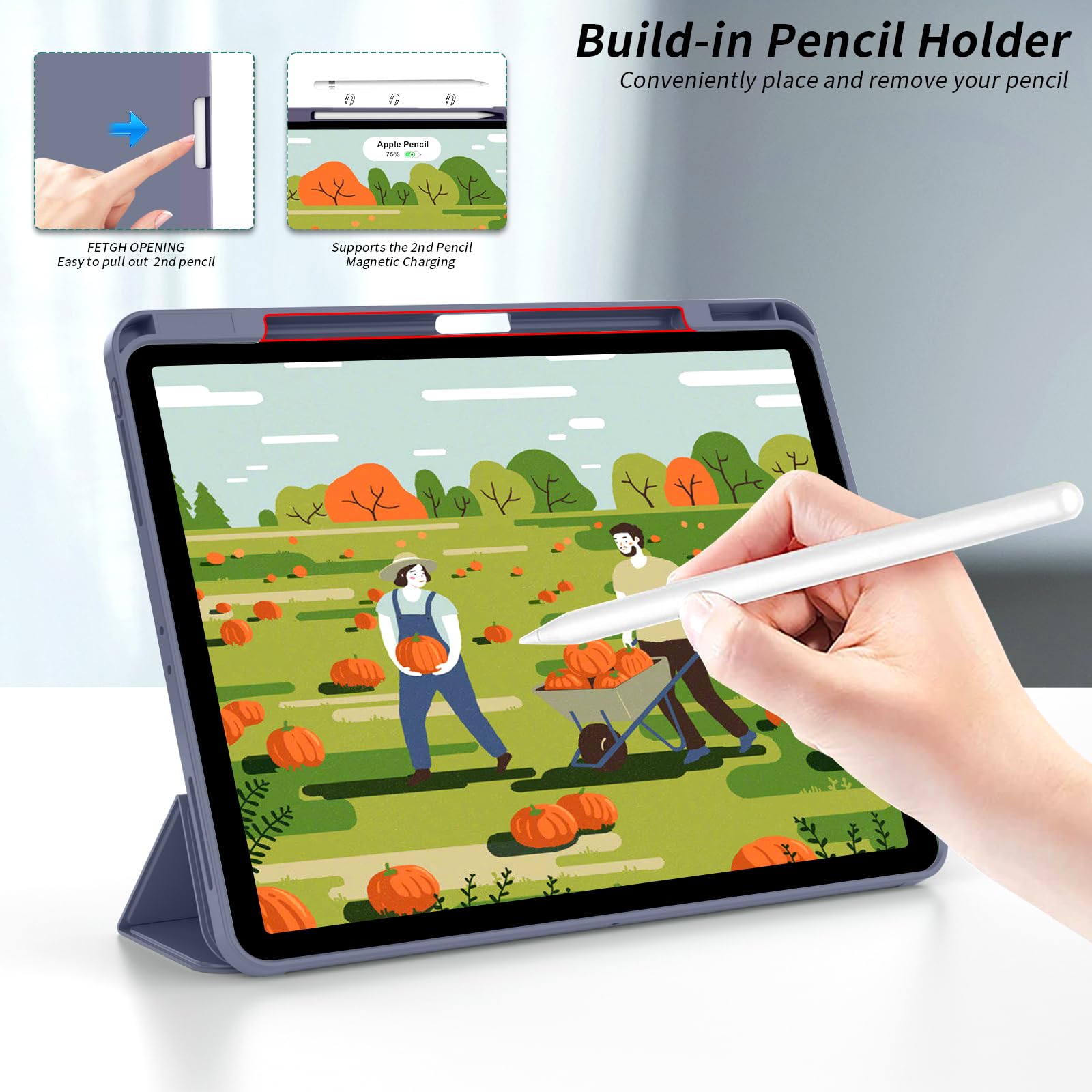 iPadアクセサリー ken12 KenKe Capa para iPad Pro 12,9 polegadas (6ª/5ª, 2022/2021), para