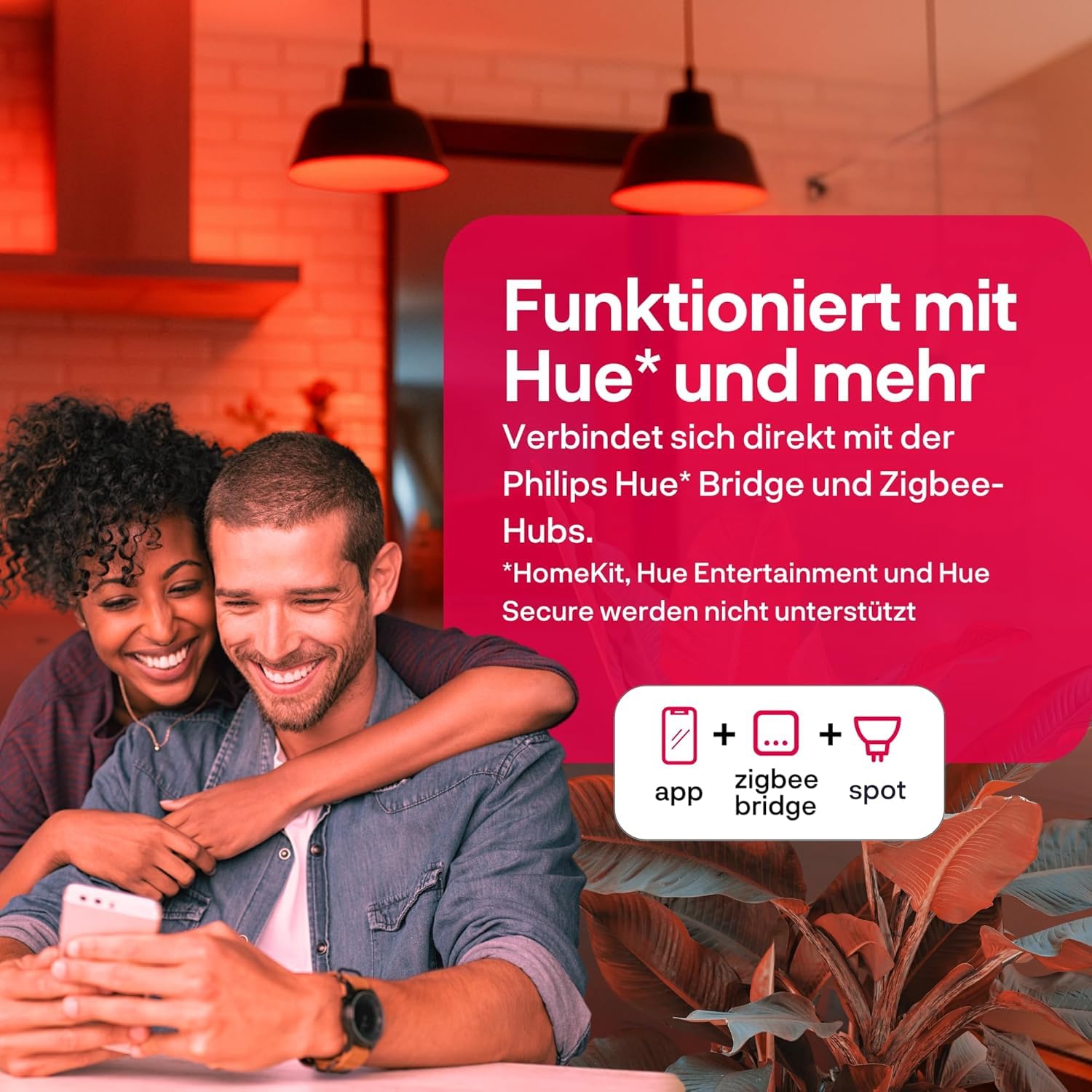 innr Smart GU10 LED Spot, White & Color, für Hue* & Zigbee Hubs, 4-er Pack | Smart Home Lampe, 16 Millionen Farben, 1800K-6500K, 410 Lumen, Dimmbar