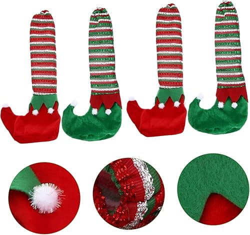 Miniatura 7 de Garneck 1 juego de 4 fundas para patas de silla, decoraciones de fiesta, regalos de Navidad, pies de mesa, manga para silla de ancianos, calcetines