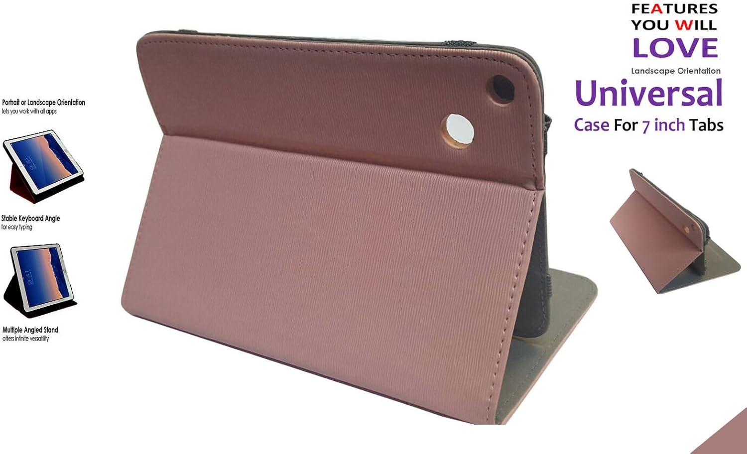 Mr Gadget SolutionsTM Pink Universal Foldable Stand Case