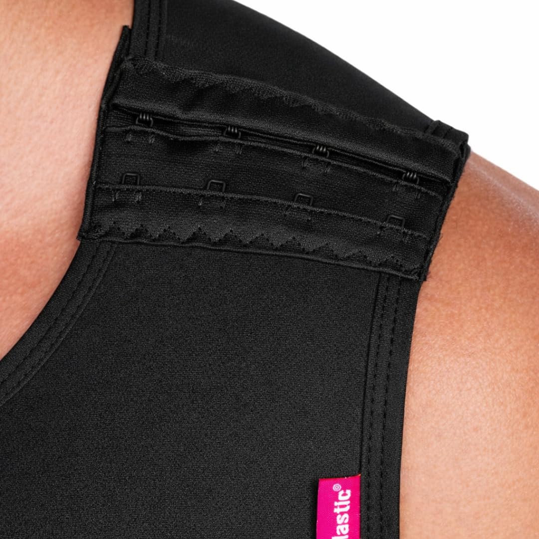 LIPOELASTIC® MTmS Comfort - Corpetto compressivo per ginecomastia e liposuzione della schiena e del torace (Nero, L)