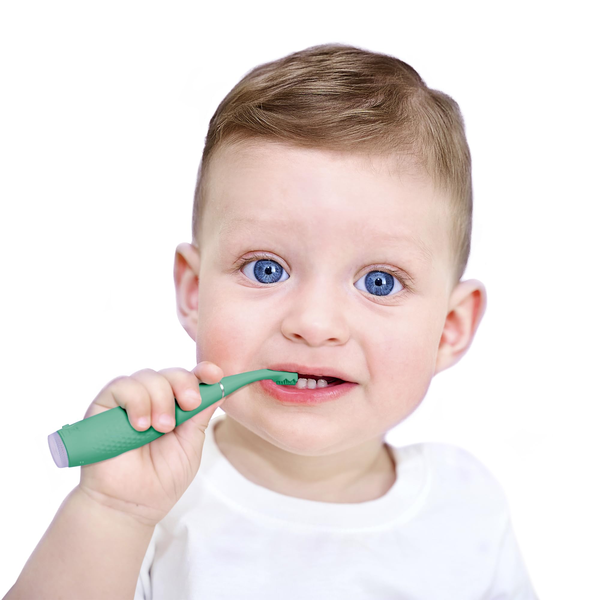 FOREO issa 4 baby – Set spazzolino elettrico sonico in silicone per bambini, setole bifacciali, pulizia denti, massaggio gengivale, 12 mesi di cura con testina extra, 240 giorni batteria, portatile
