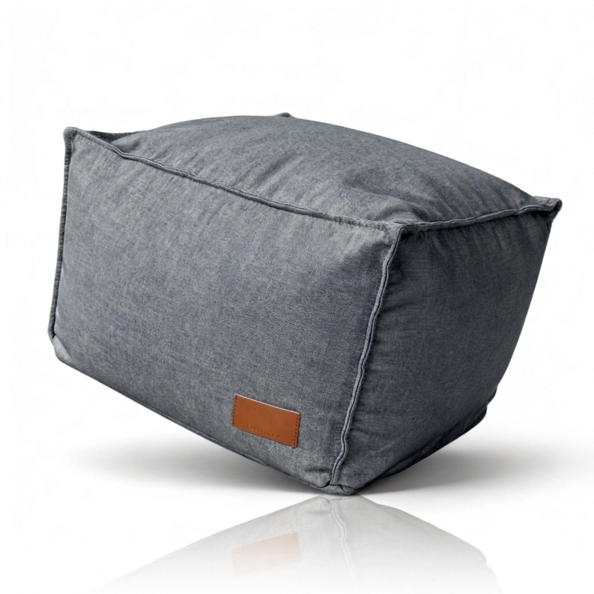 Aiire Reposapies Puff Salon Moderno - Puf Reposa Pies o Taburete para Sofa - Cojin de Suelo XXL para Decoracion Habitación Juvenil o Infantil - Bean Bag Gamer [50x40x30 cm]