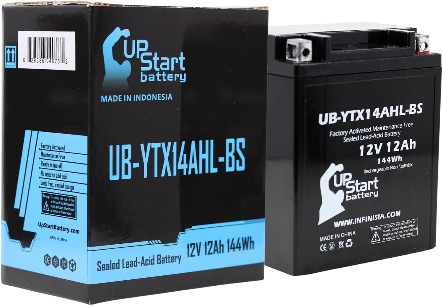 UB-YTX14AHL-BS Battery Replacement for 1993 Yamaha PZ480E Phazer II LE, SS 480 CC Snowmobile – Factory Activated, Maintenance Free, Motorcycle Battery – 12V, 12AH, UpStart Battery Brand UB-YTX14AHL-BS Battery Replacement for 1993 Yamaha PZ480E Phazer II LE, SS 480 CC Snowmobile – Factory Activated, Maintenance Free, Motorcycle Battery – 12V, 12AH, UpStart Battery Brand