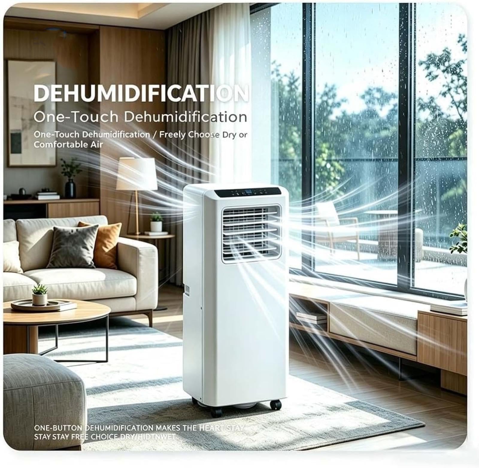 Condizionatore d'Aria Portatile da 12000 Btu, Condizionatore d'Aria Mobile Inverter con Raffreddamento, Deumidificazione E Ventilazione, Telecomando, per Camera da Letto