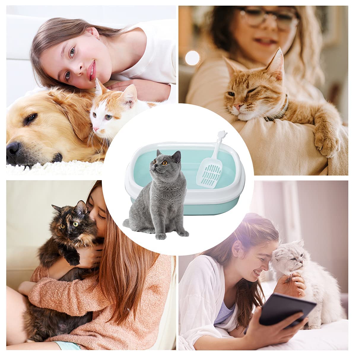 RvPaws Smart and Durable Litter Tray for Dog, Cat Litter Tray Cat Litter Tray with Rim, Reduces Outdoor, Perfect Starter for Toilet Training Your Kitten and Puppies 4