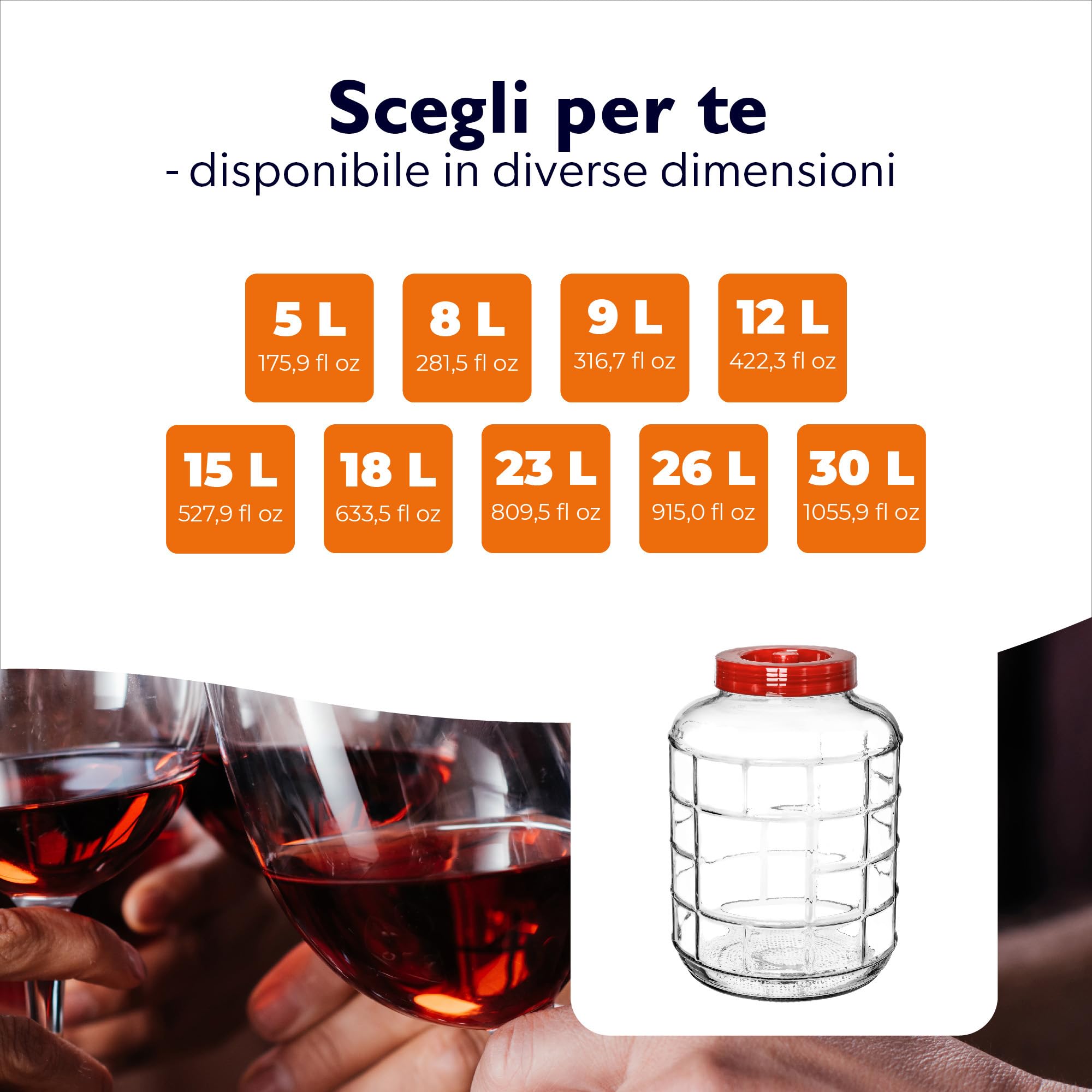 KADAX Pallone di Fermentazione in Vetro con Cochio in Plastica, Bicchiere da Stoccaggio Universale per Cetriolo (8L) - 5