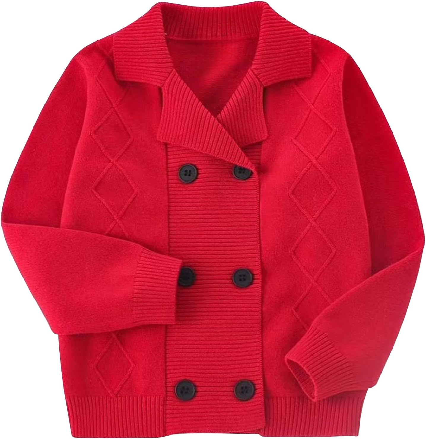 Danny D Girls Crewneck Sweater Button Down Cardigan Kids Long Sleeve Button Knit Tops Outwear