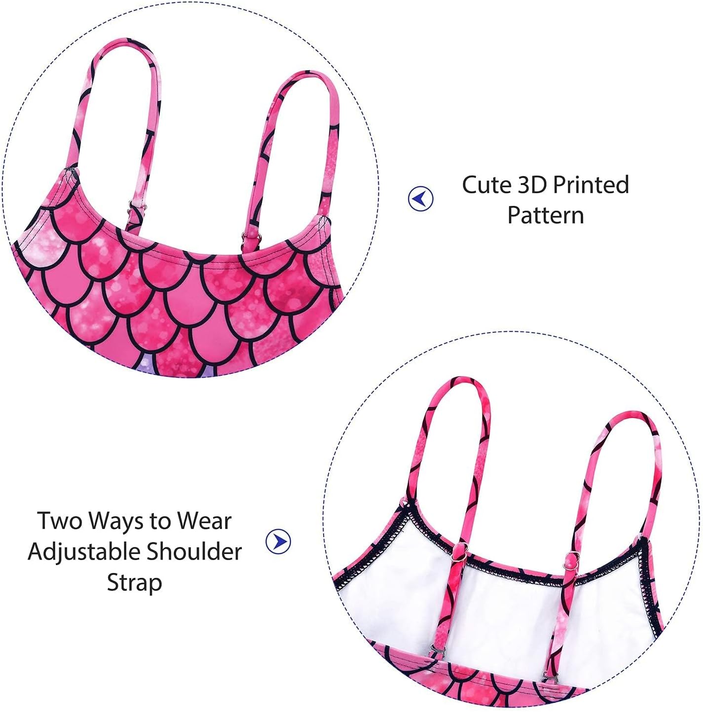 Zando Girls Bathing Suit Size 2-10 Years - Cute Toddler Swimsuit Girl Adjustable One Piece Swimwear for Summer Beach Vocation - Image 3