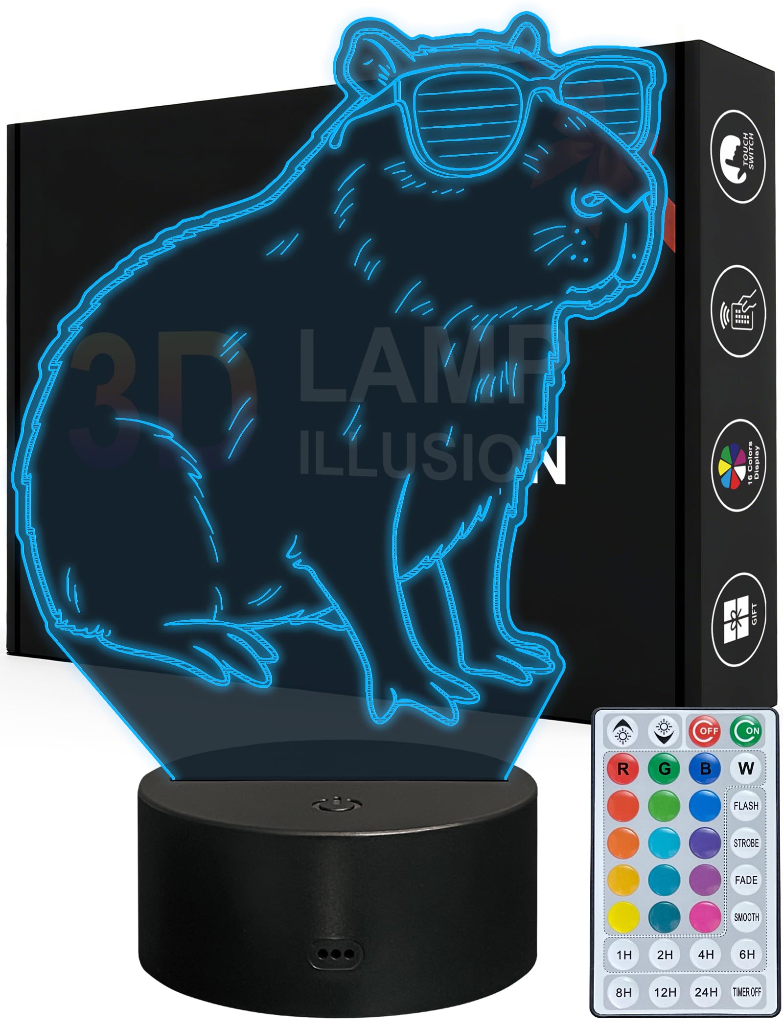Magiclux Capybara Night Light, Adorable Gift for Women Teen Girls